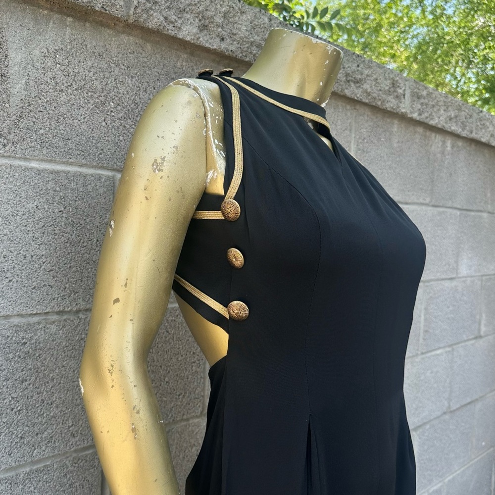 Vintage BB/COLLECTIONS CRISS-CROSS BACK CROPPED Jumpsuit 32” bust, 24” waist - Picture 6 of 13